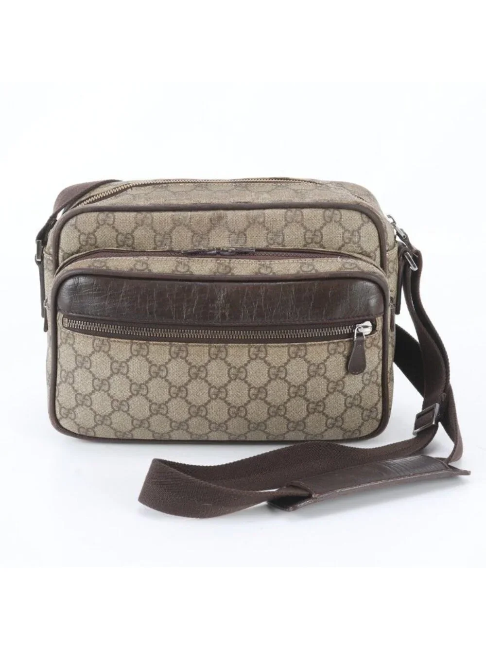 Gucci GG Supreme Leather Shoulder Bag Crossbody Messenger Business